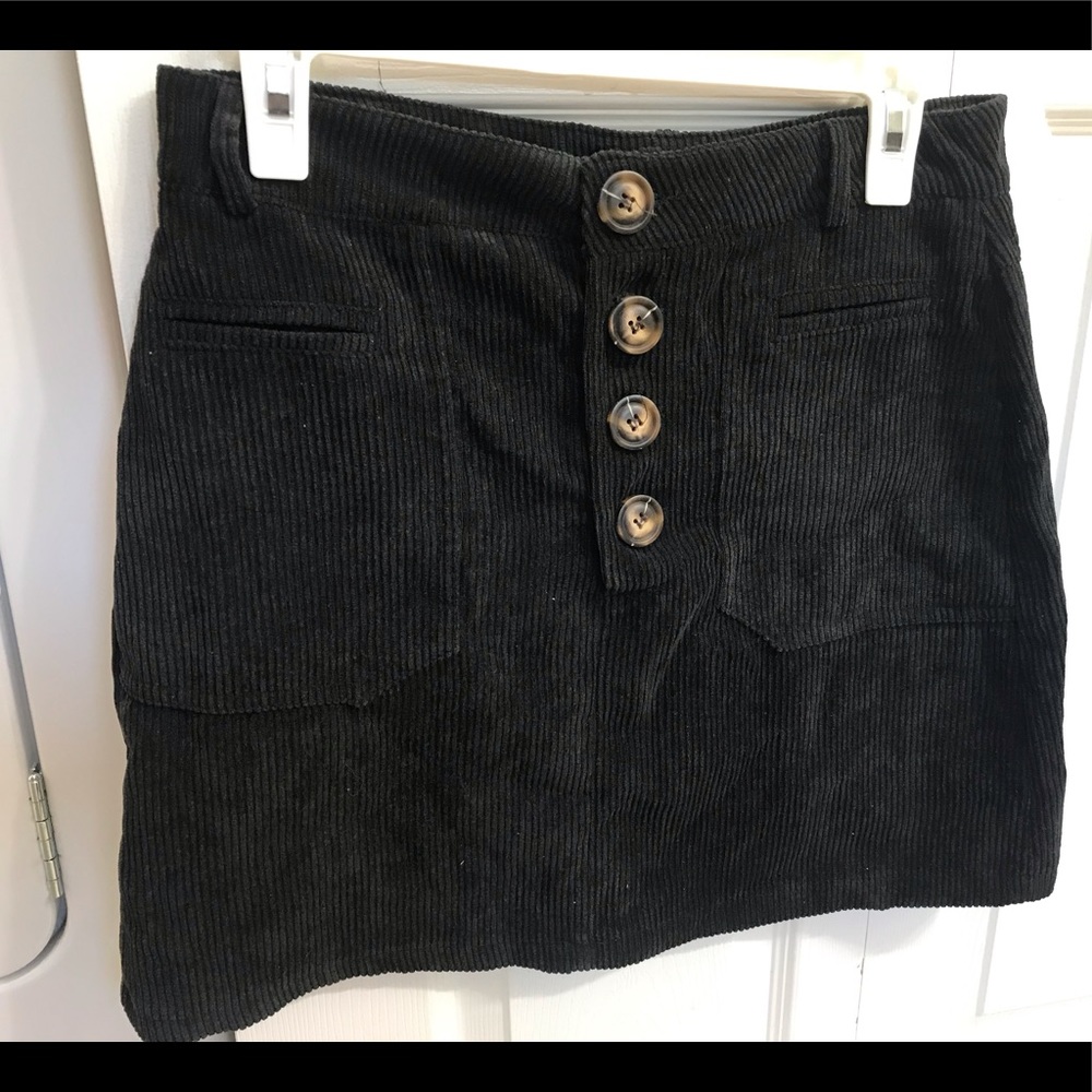 Black Corduroy Skirt